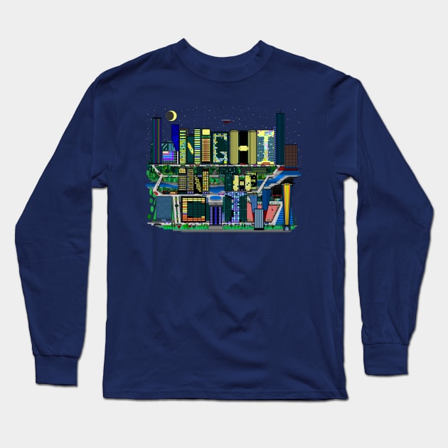 Night In The City Long Sleeve T-Shirt by TenomonMalke